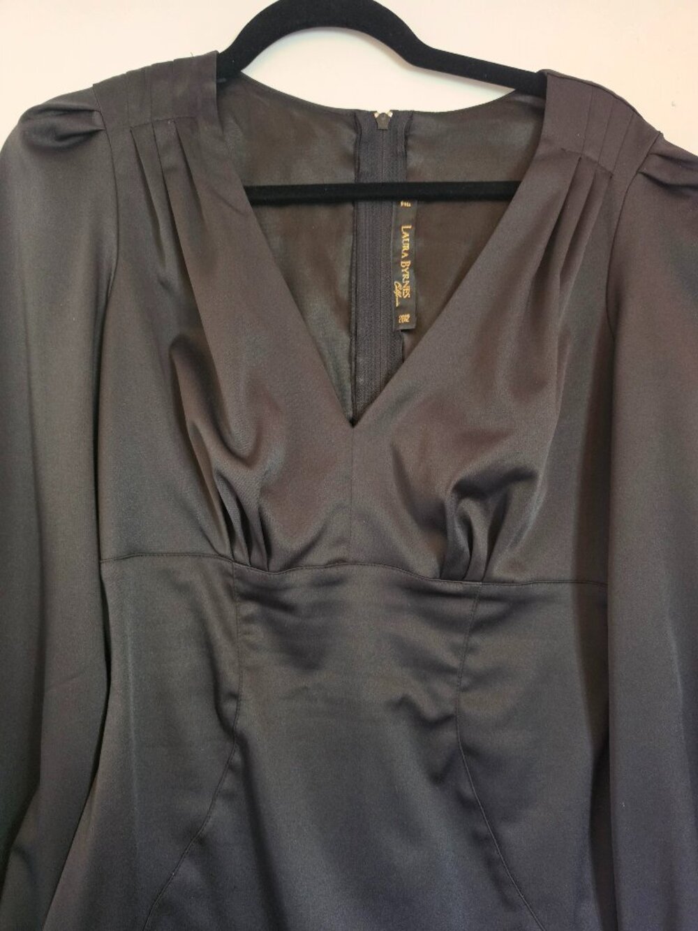 Laura Byrnes Pin Up Girl Clothing Rachel Dress Fall 2012 Black Wiggle Size L - Picture 4 of 11